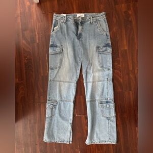 Dear John Light Blue Denim Cargo Pants